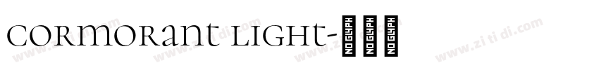 cormorant light字体转换